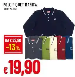 Galassia superstore Polo piquet manica unga Kappa offerta