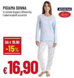 Galassia superstore Pigiama donna in cotone leggero Athena by Liabel offerta