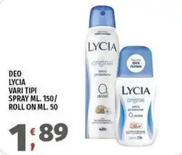 Vivo Supermercati Deo Lycia offerta