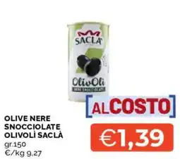 Mercatò Olive nere snocciolate olivoli saclà offerta