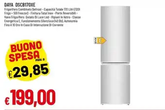 DAYA Frigorifero Combinato Defrost