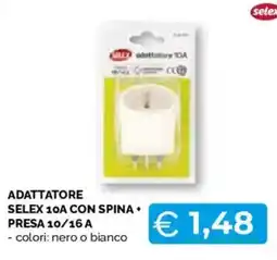 Mercatò Extra Adattatore Selex 10A con spina + presa 10/16 A offerta