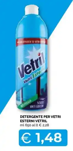 Mercatò Extra Detergente per vetri esterni Vetril offerta
