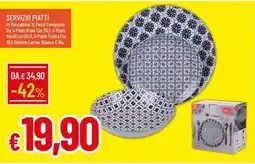 IperFamila Servizio piatti in porcellana offerta
