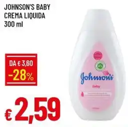 IperFamila Johnson's baby crema liquida offerta