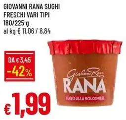 IperFamila Sugo alla bolognese Rana offerta