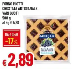 IperFamila Forno Miotti Crostata Artigianale Mirtillo offerta