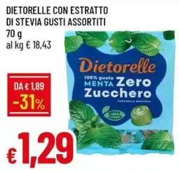 IperFamila Dietorelle con estratto di stevia gusti assortiti offerta