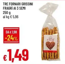 IperFamila Tre Fornari grissini fragrì ai 3 semi offerta