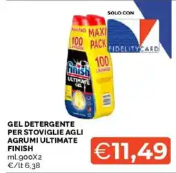 Mercatò Gel detergente per stoviglie agli agrumi ultimate finish offerta
