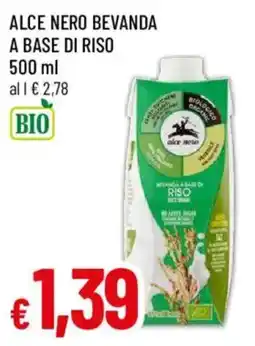 Galassia superstore Alce Nero bevanda a base di riso offerta