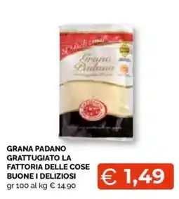 Mercatò Extra Grana Padano grattugiato la fattoria delle cose buone i deliziosi offerta