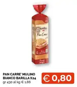 Mercatò Extra Pan Carre' Mulino Bianco Barilla offerta