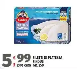 Vivo Supermercati Filetti di platessa Findus offerta