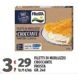 Vivo Supermercati Filetti di merluzzo croccante frosta offerta