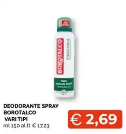 Mercatò Extra Deodorante spray Borotalco offerta