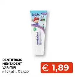 Mercatò Extra Dentifricio Mentadent offerta
