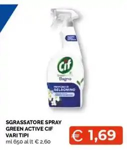Mercatò Extra Sgrassatore spray green active Cif offerta