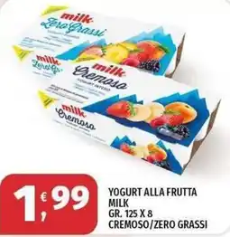 Vivo Supermercati Yogurt alla frutta milk cremoso/zero grassi offerta