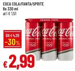 IperFamila Coca Cola/Fanta/Sprite offerta