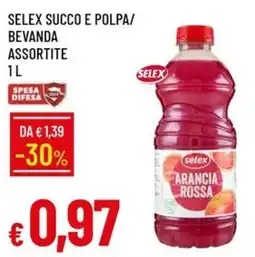 IperFamila Selex succo e polpa assortite offerta
