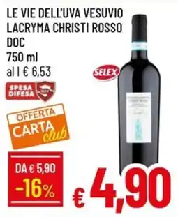 IperFamila Le vie dell'uva vesuvio lacryma christi rosso offerta