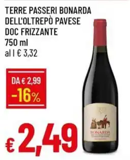 IperFamila Terre Passeri Bonarda offerta