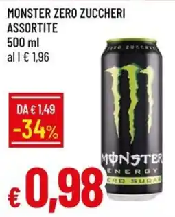 IperFamila Monster Zero Zuccheri offerta