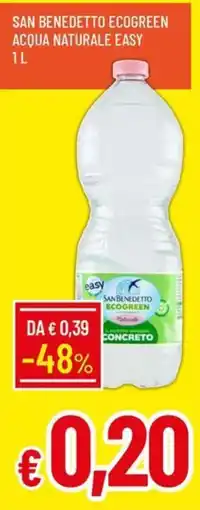 IperFamila San Benedetto Ecogreen acqua naturale easy offerta