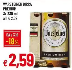 IperFamila Warsteiner birra premium offerta