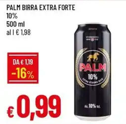 IperFamila Palm birra extra forte offerta