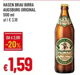 IperFamila Hasen Brau birra Augsburg original offerta