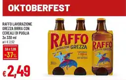 IperFamila Raffo lavorazione grezza birra con cereali di Puglia offerta