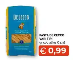 Mercatò Local Pasta De Cecco Vari Tipi offerta
