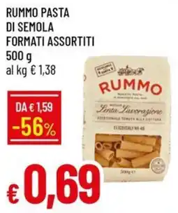 IperFamila Rummo pasta di semola formati assortiti offerta