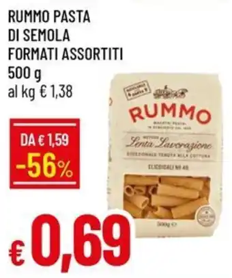 Rummo pasta di semola formati assortiti