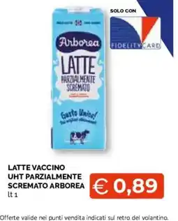 Mercatò Local Latte vaccino UHT parzialmente scremato Arborea offerta