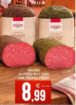 Centro Cash Salame al pepe/ alle erbe offerta