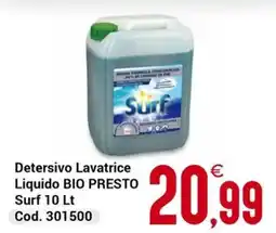 Centro Cash Detersivo Lavatrice Liquido BIO PRESTO Surf offerta