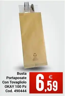 Centro Cash Busta Portaposate Con Tovagliolo OKAY offerta