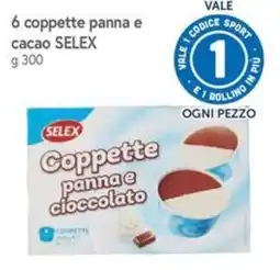 Famila Coppette panna e cioccolato SELEX offerta