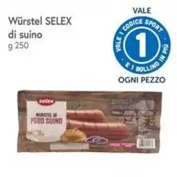 Famila Würstel SELEX di suino offerta