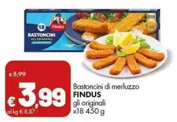 Supermercati Vinci Bastoncini di merluzzo Findus gli originali offerta