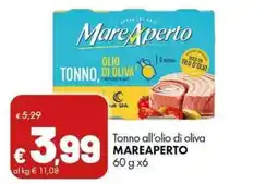 Supermercati Vinci Tonno all'olio di oliva Mareaperto offerta