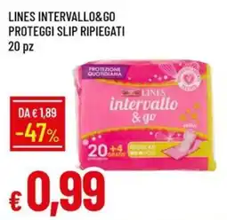 IperFamila Lines intervallo & go proteggi slip ripiegati offerta