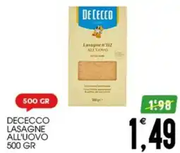 SpesAmica De Cecco lasagne all'uovo offerta