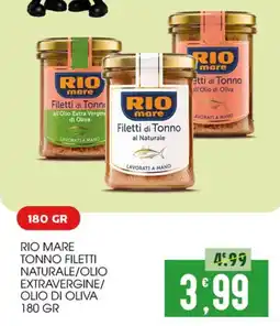 SpesAmica Rio mare Filetti di Tonno al Naturale offerta