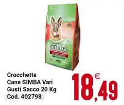 Centro Cash Crocchette Cane SIMBA Vari offerta