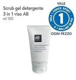 Famila Scrub gel detergente 3 in 1 viso AB offerta