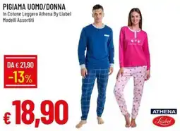 IperFamila Pigiama uomo/donna in cotone leggero Athena by Liabel offerta